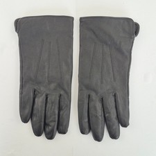 REAL LEATHER Gloves Medium Large Black Women's Warm Full Finger Winter