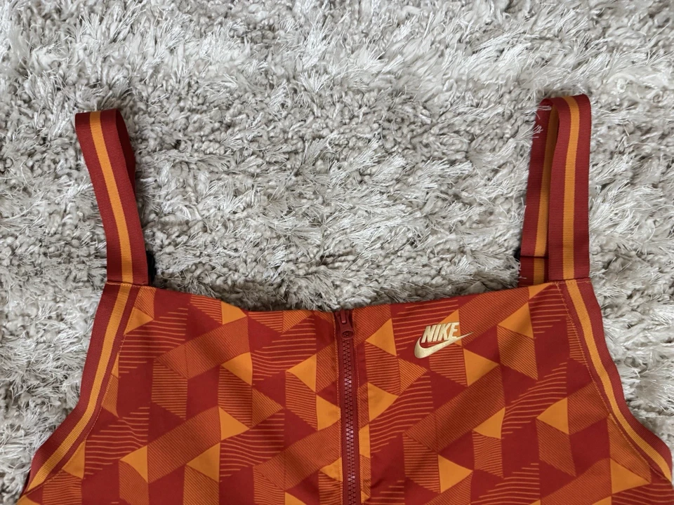 Mono Nike Serena Williams XL para mujer naranja rojo geométrico de una pieza  Foto 3 de 4