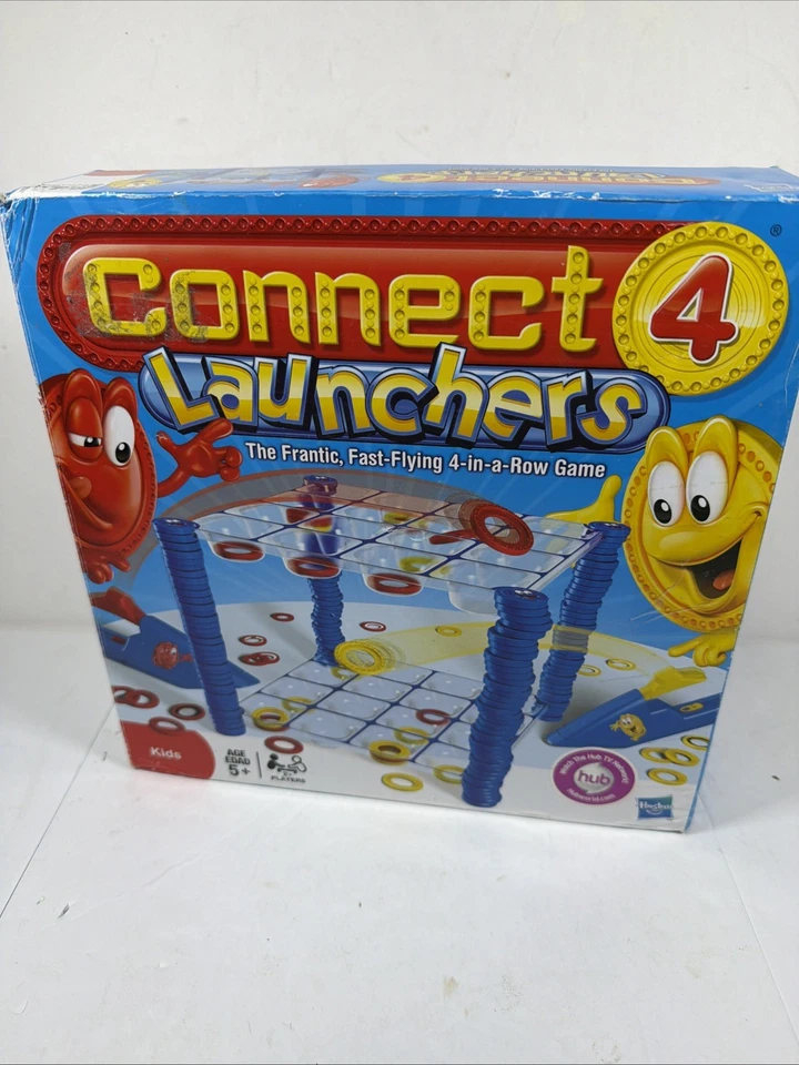 Connect 4 Launchers 2009 Four in a Row Launch Action Brettspiel. Neuer offener Karton - Bild 4 von 4