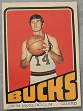 John McGlocklin 1972-73 Topps Basketball Card ~ #54 ~ Milwaukee Bucks