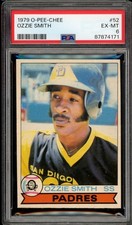 1979 TOPPS OPC O PEE CHEE MLB #52 Ozzie Smith RC HOF PSA 6 EX-MT Padres Rookie