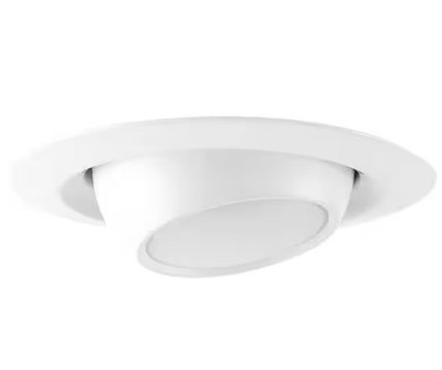 Progress Lighting 4 in. Satin White Integrated LED Recessed Trim