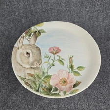 Effetti d'Arte Bunny Cake Stand 12" Pedestal Spring Easter Rabbit Plate Decor