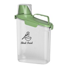 Bird Storage Container Portable-3 Qt/2.8 L Clear Pet Food Container-with Meas...