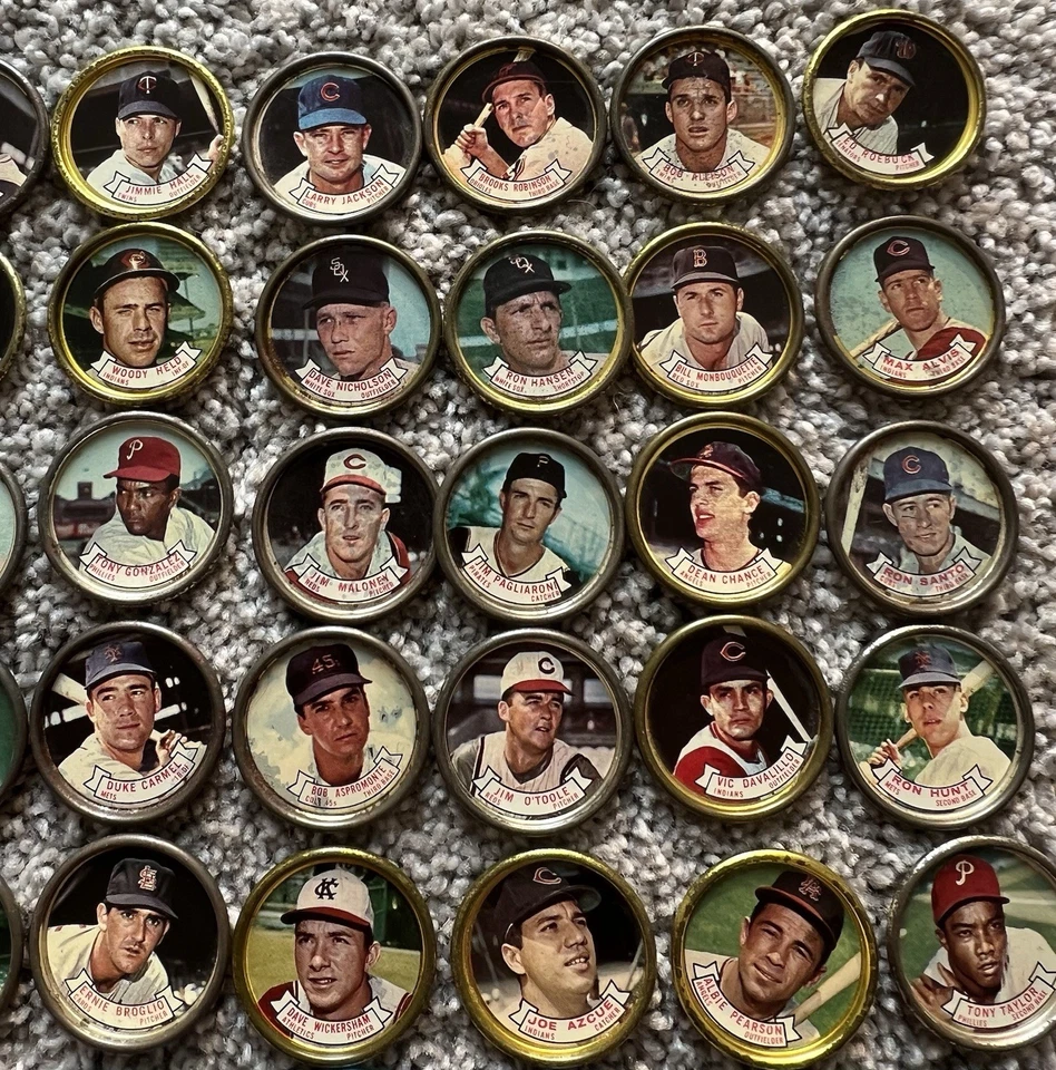 1964 Topps Coin Starter Set Lot 70 Different Coins w/ Many Stars & Bonus stars - Image 3 of 4