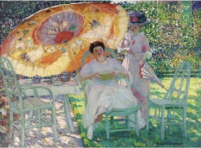 Friedrich Carl Frieseke Der Gartenschirm Medium Poster