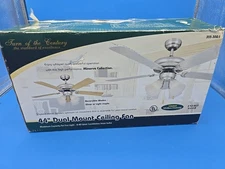 Turn Of The Century: Minerva 44” Ceiling Fan W Light 5  Reversible Blades Nos