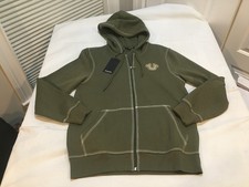 NWT 124.00 True Religion Mens TNL Puff Buddha Fleece FZ Hoodie Green Sz MEDIUM