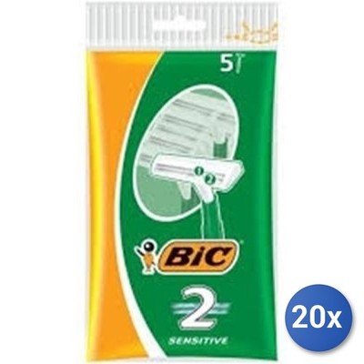 20x Bundle Bic Rasierer Radi Und Einweg Sensitive 5 Stück 2 Klingen