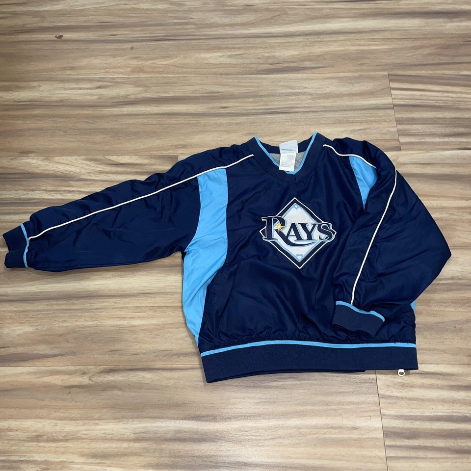 TAMPA BAY RAYS MLB Authentic GENUINE MERCHANDISE Kids Size 8/10 Pullover JACKET - Image 3 of 4