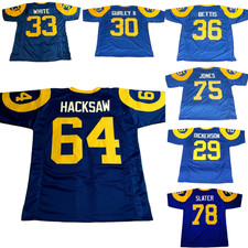 Custom Adult 2025 Blue Limited All Stitched Throwback Jersey NWT Sz S-6XL