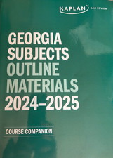 FEB 2025 Kaplan Bar GEORGIA SUBJECTS Outlines...