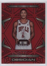 2024-25 Panini Obsidian Electric Etch Red Flood Derrick Rose #195
