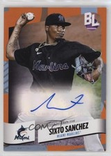 2024 Topps Big League Electric Orange Foil Auto Sixto Sanchez #BEO-SS Auto 0rd2