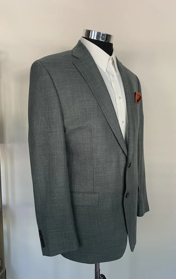 Blazer Ralph Lauren Para Hombres Dos Botones Verde Mezcla de Lino Abrigo Deportivo Chaqueta Talla 44L Foto 3 de 4