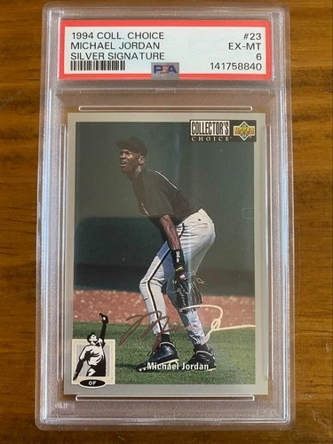 1994 Collector's Choice Silver Signature #23 Michael Jordan White Sox HOF PSA 6