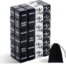 ?NEW - 48Pcs MTG Dice Counters Set Life/Ability/Stats Buff Tokens for MTG & TCG