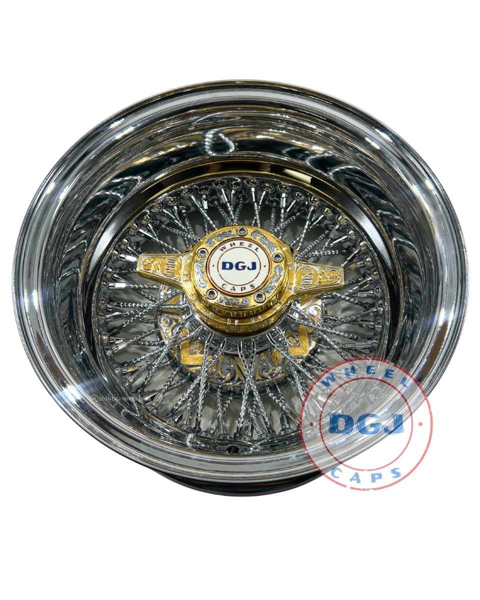 DGJ 13x7 Engraved Two-Tone Hub Rev 72 Cross Lace Diamond Spokes DGJ 13x7 Engraved Two-Tone Hub Rev 72 Cross Lace Diamond Spokes