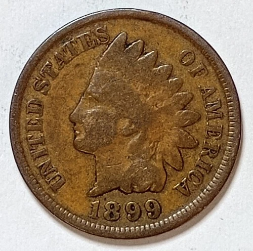 Indian Head Penny Lot of "1"VERY NICE 1899 GOOD OR BETTER° $ FREE SHIPPING $#C70