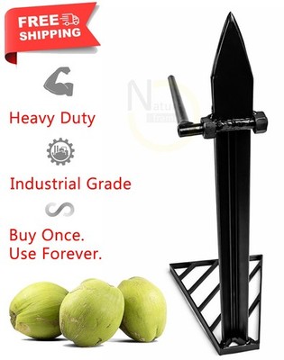 MANUAL EASY COCONUT HUSK DEHUSKING MACHINE PEELING TOOL REMOVING REMOVER SAFETY