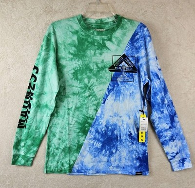 Madness Skateboarding Extremely Foolish Behavior Tie Dye Long T Shirt Size S