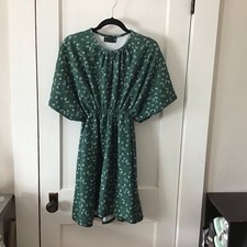 ASOS Small floral print green and white batwing dress 4