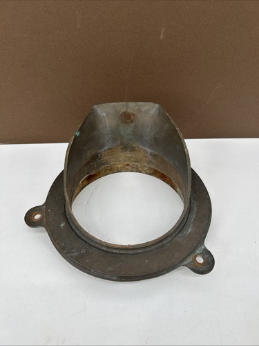 Zurn 35549-001 Brass Downspout Escutcheon and Nozzle 6 " Used Great Patina #A