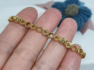 NEU OVP LIMITED EDITION Original Pandora Shine Gold Honeybee Slider Armband  