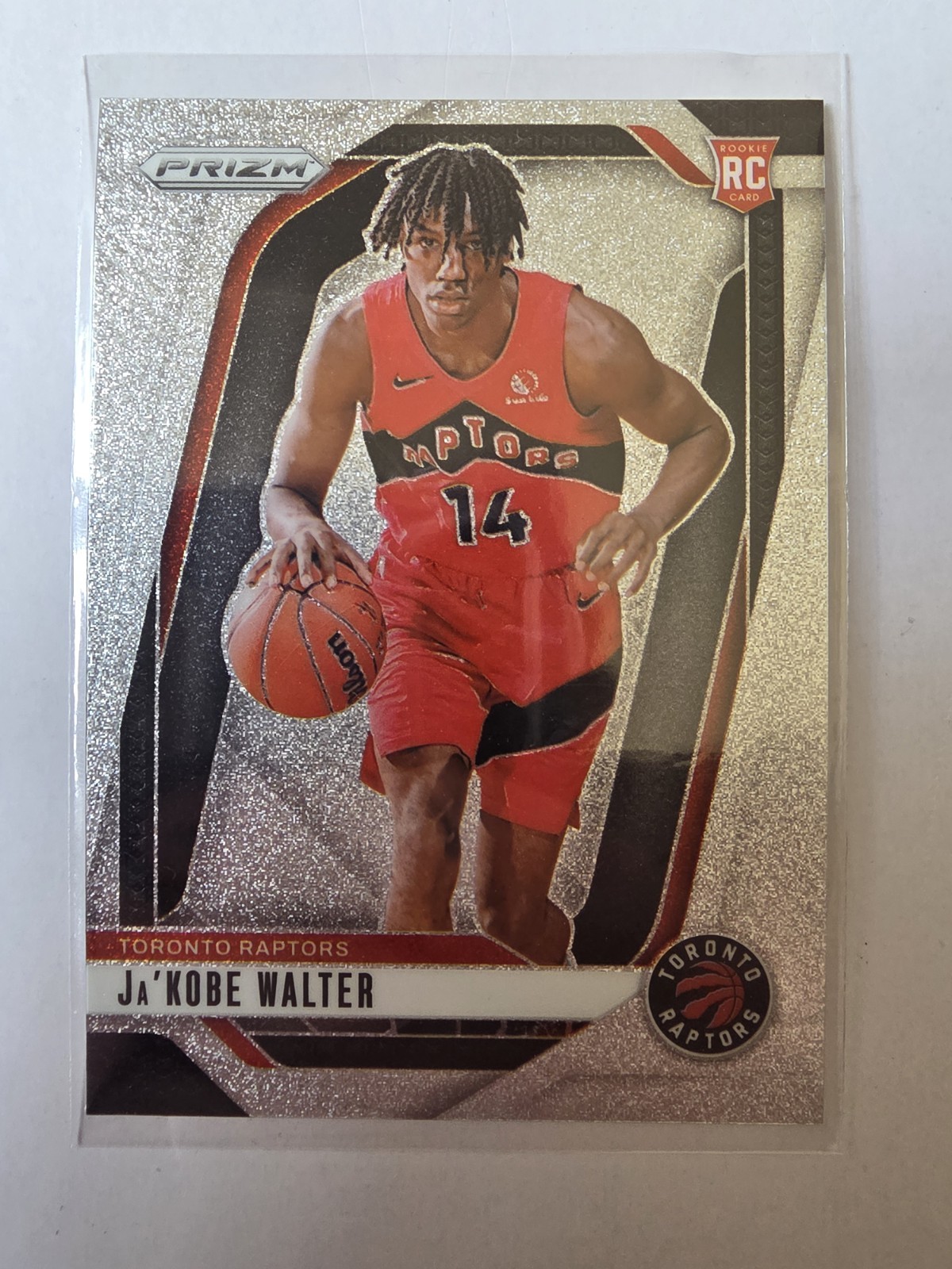 2024-25 Prizm Ja'Kobe Walter #223 Glitter Prizm Rookie RC Toronto Raptors Baylor