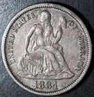 1884-P SEATED LIBERTY DIME