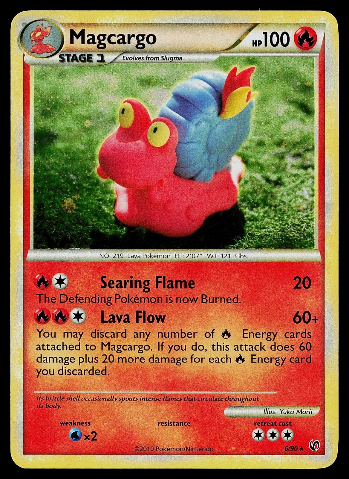 Pokemon Card - Magcargo HGSS Undaunted 6/90 Holo Rare