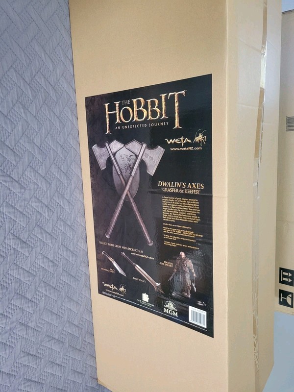 Weta Dwalin's Axes Prop Replica 322/1000 Lord of the Rings Hobbit 