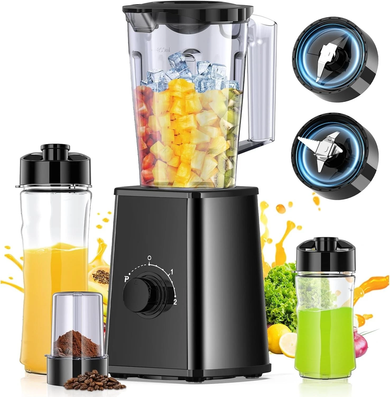 BRAND NEW BL05E Blender For Smoothies and Shakes with Coffee Grinder And 2 Cups
Opens in a new windo