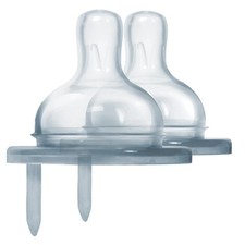 Infant Bottle Nipple 2-Pack - Medical-Grade Silicone, Anti-Colic, Slow Flow, ...