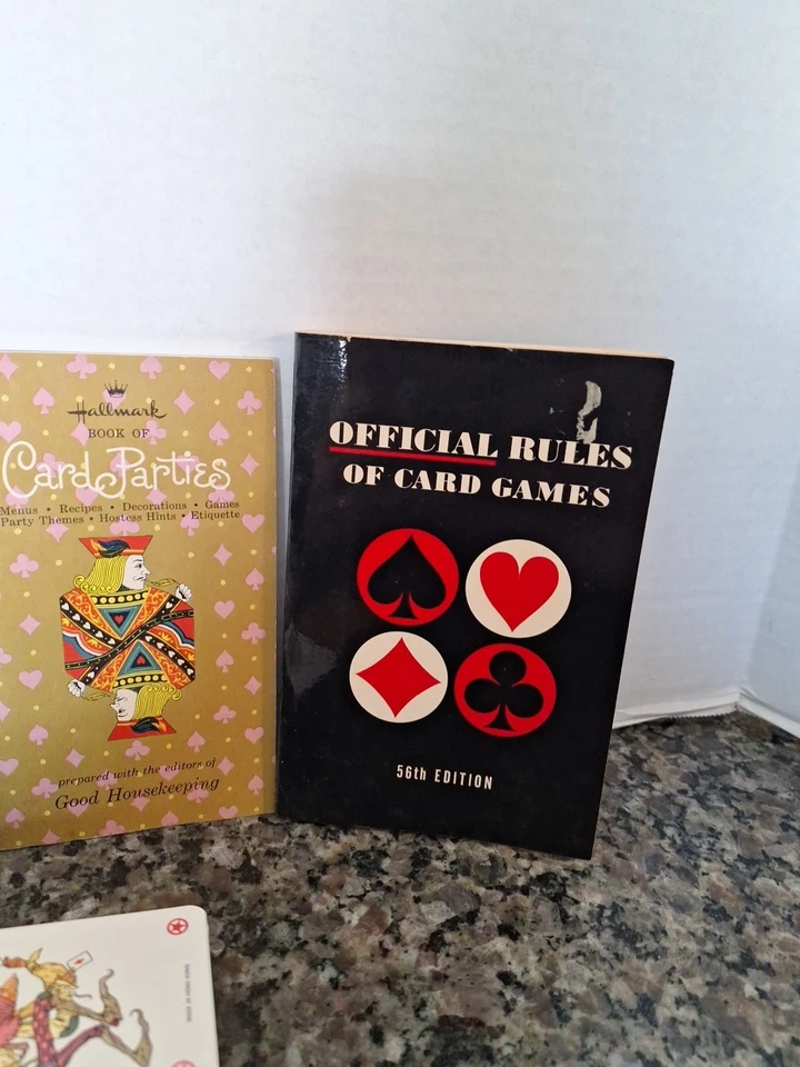 Vintage Lot of 3 books, bridge, party and official rules along with Cribbage set - Image 4 of 4