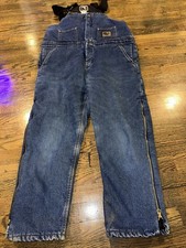 Berne YOUTH large 14-16 BB21DNR Denim Blue Insulated OverallsOutdoor Work Bibs