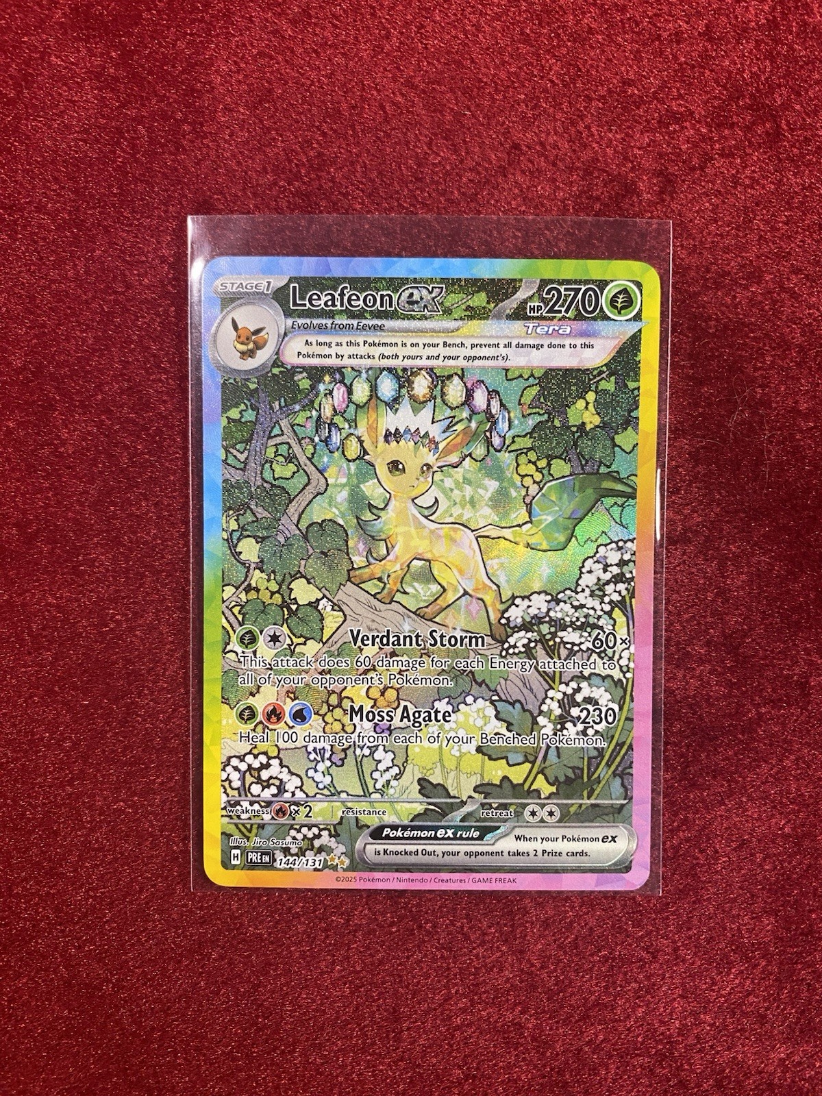 Pokemon TCG Leafeon EX Prismatic Evolutions Special Illustration Card 144/131 NM