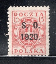 POLAND EUROPE EAST SILESIA OVERPRINT 1920 STAMPS MINT HINGED NG LOT 198CG
