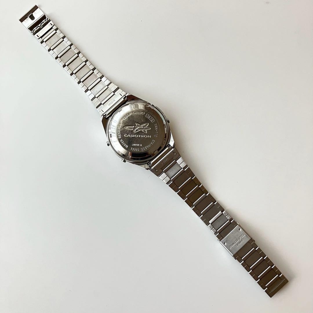 Vintage CASIO TRN-110 CasioTron Retro Digital Watch Stainless