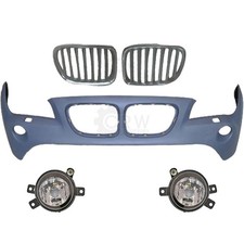 Set Stoßstange vorne grundiert+Nebel+Nieren Grill für BMW X1 E84 Bj. 09-12 SRA