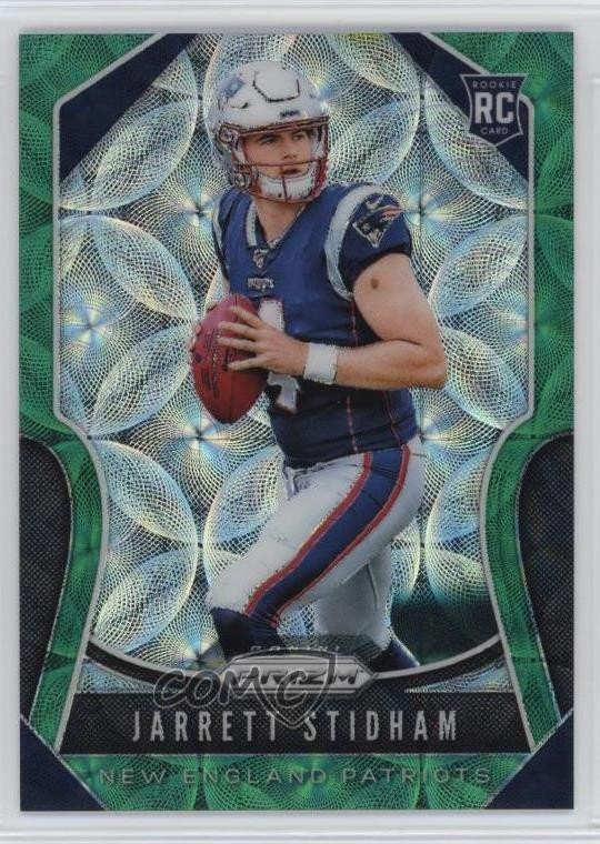 2019 Panini Prizm Rookies Green Scope Prizm 31/75 Jarrett Stidham #308 0c1b