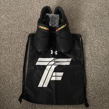 UNDER ARMOUR HOVR Silencer Black Fire Red Track Field Shoes Mens 9 includes bag