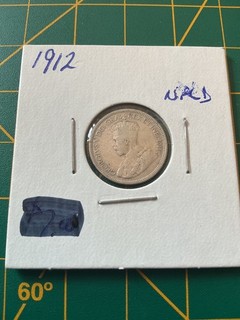 1912 Canada Newfoundland 10 Cent Silver Coin .925