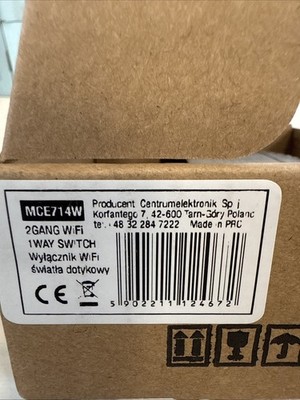 Smart Glas Lichtschalter Touch WiFi Modern 2 Gang 1 Wege LED Leuchtschalter