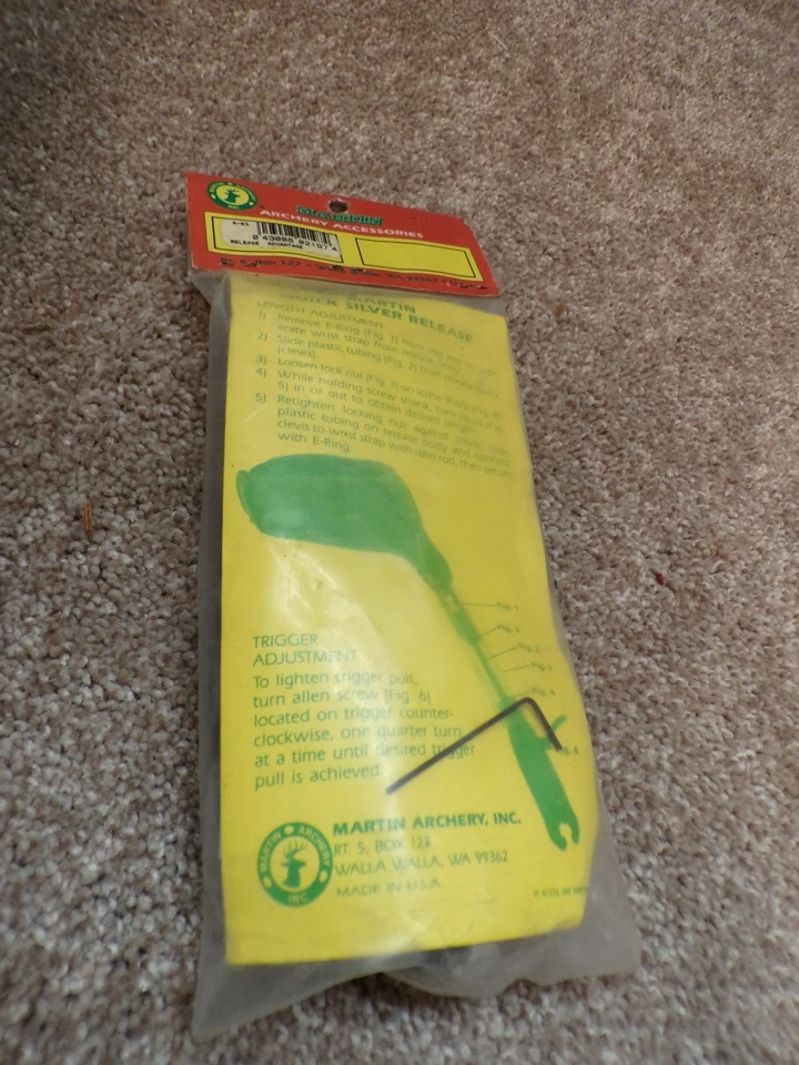 Vintage Martin Archery R-63 Quick Silver Trigger Release Advantage Camo NOS - Image 2 of 3