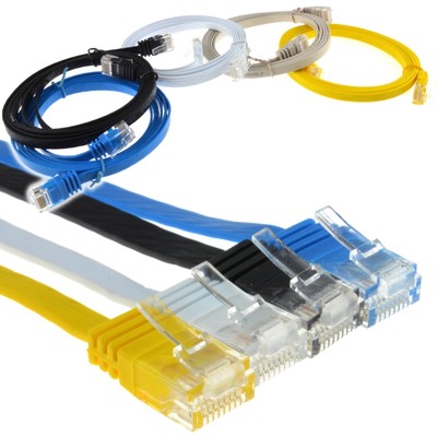 Flach CAT6 Ethernet Kabel Gigabit RJ45 Router Über PC/TV / Ps 1m/ 2m/3M/5m/