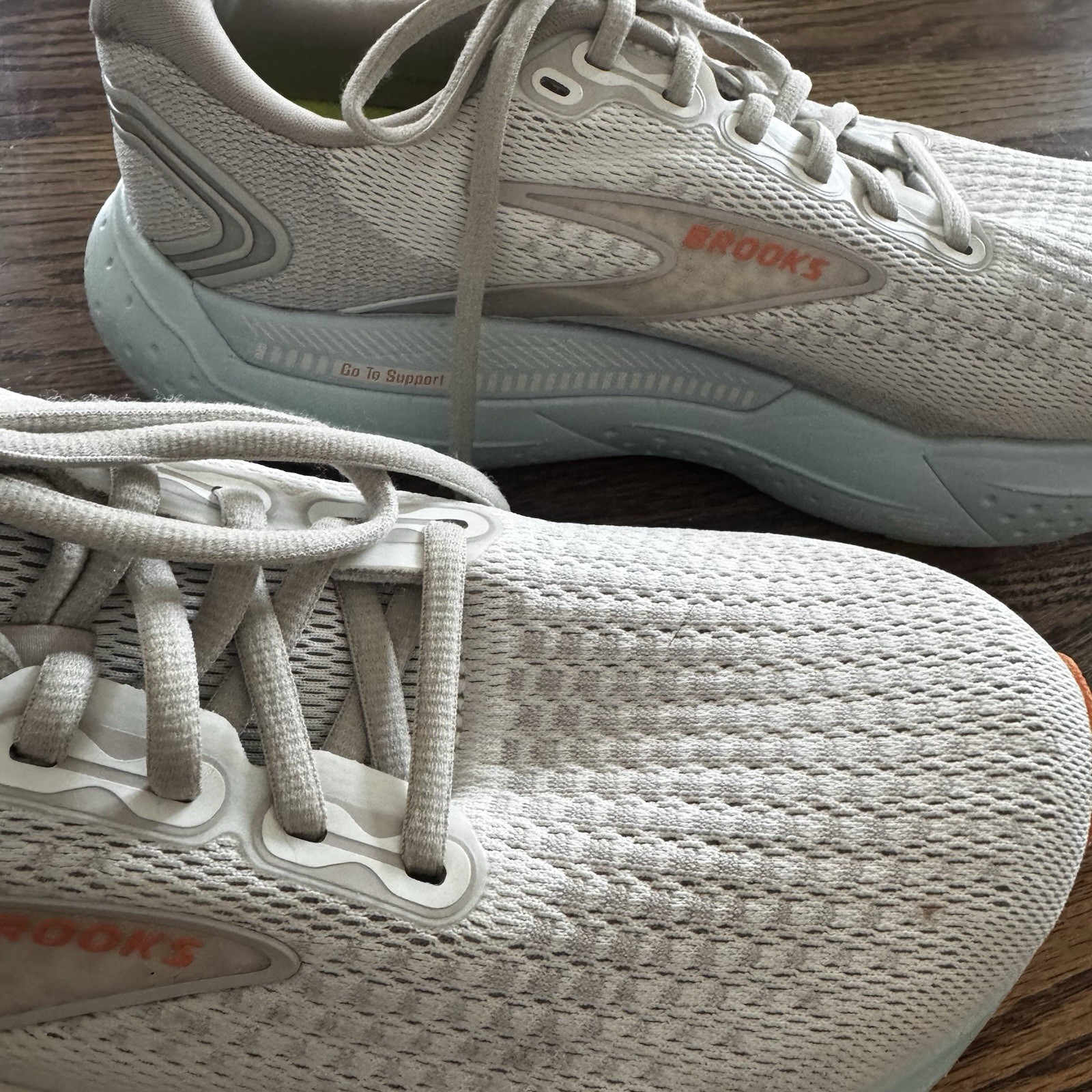 Brooks Glycerin 21 GTS Women's Running Shoes Size 11 White Blue Orange ...
