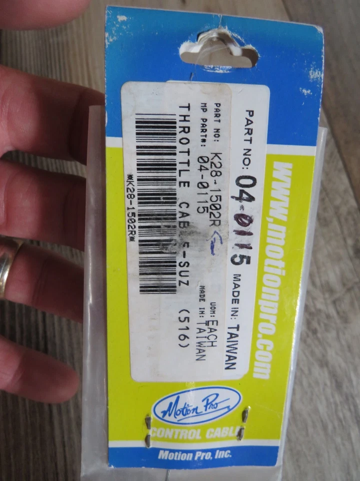 Cable de acelerador de tracción de vinilo negro Motion Pro 04-0115 k28-1502R RM80 RM85 OM28 Foto 3 de 4
