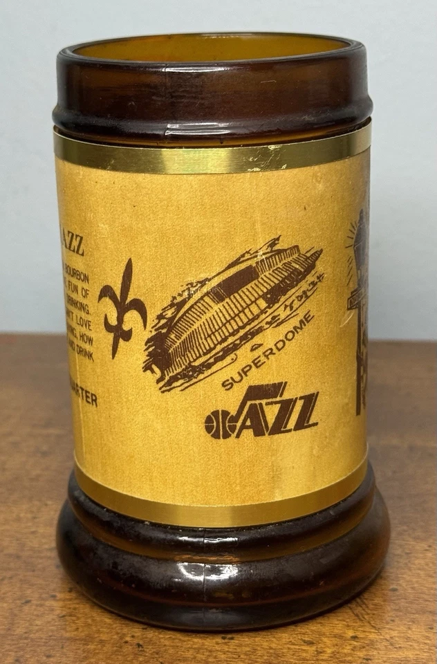 Vintage S.J. Charia & Co New Orleans NBA Jazz Beer Superdome Bourbon St Mug READ - Image 3 of 4