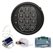 Gun Safe Locks Replacement with Solenoid Lock Mechanism Black Electronic Keypad